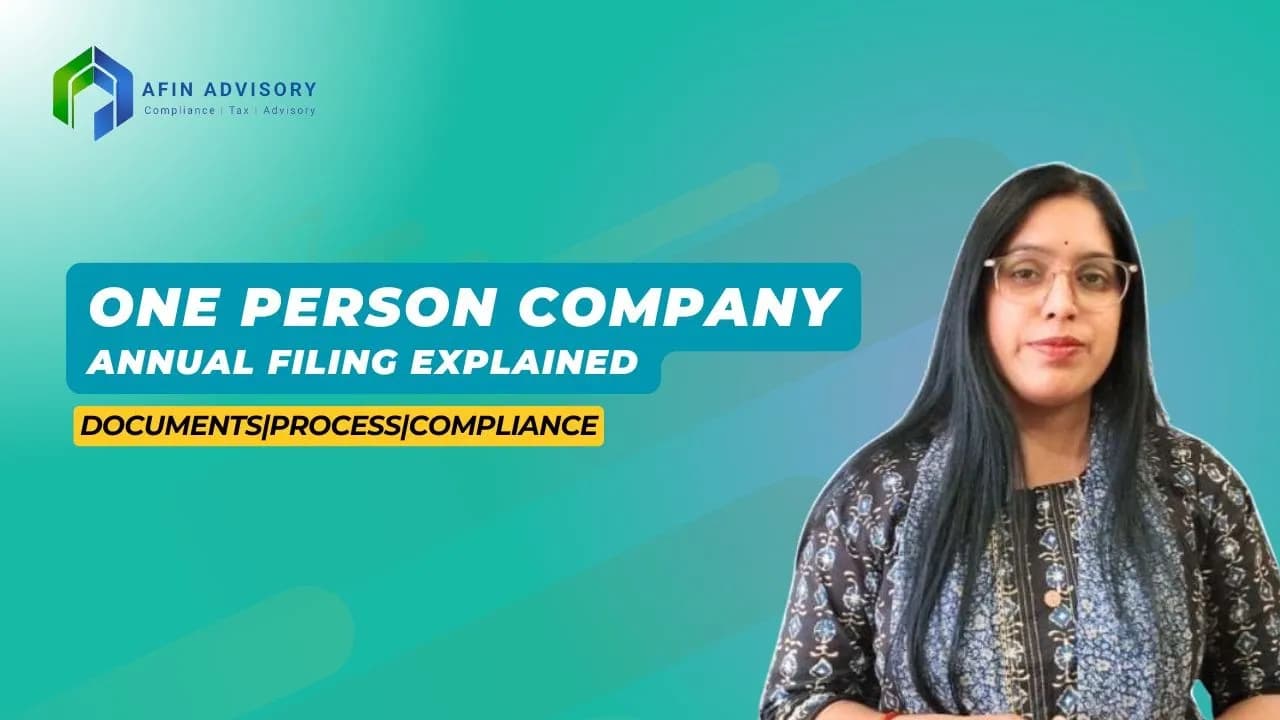 One Person Company Annual Filing