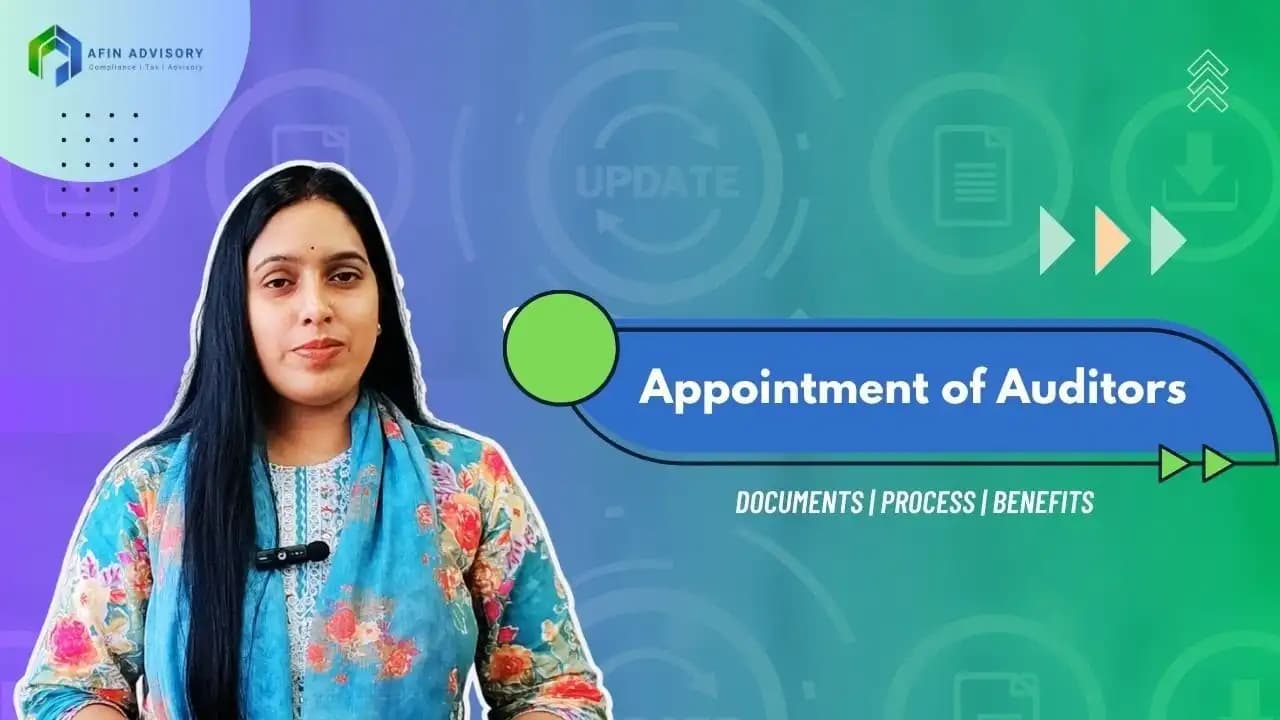 Appointment of Auditor - Statutory Compliance & Filing