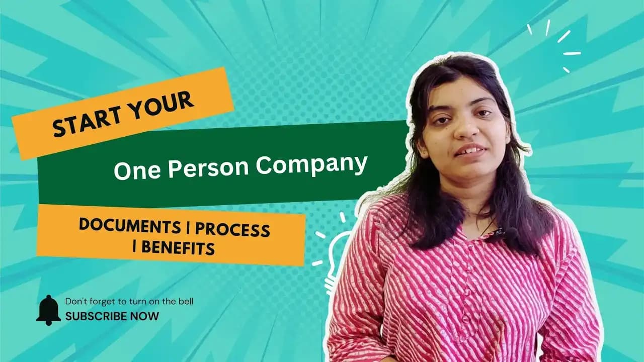 One Person Company Registration